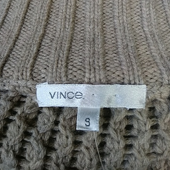 Vince camel-color, 3/4 sleeve, belted cardigan-szS - Picture 7 of 7
